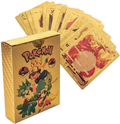 Pokemon Gold Metall Optik Karten