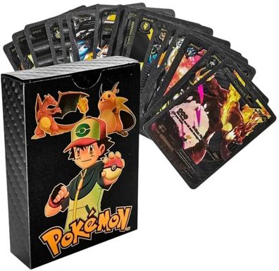 Pokemon Schwarz Metall Optik Karten