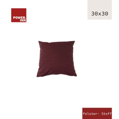 POWER INN Kissenbezug | 30x30cm | Aubergine | Polsterstoff | Waschbar