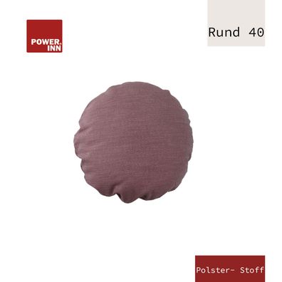 POWER INN Kissenbezug | 40cm Rund | Altrosa | Polsterstoff | Waschbar