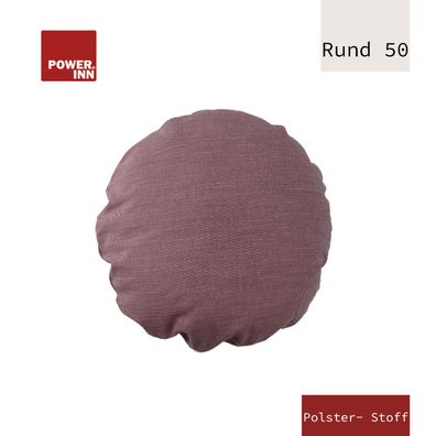 POWER INN Kissenbezug | 50cm Rund | Altrosa | Polsterstoff | Waschbar