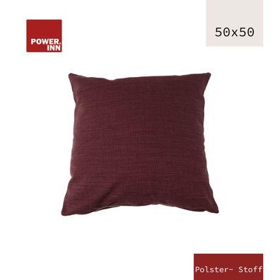 POWER INN Kissenbezug | 50x50cm | Aubergine | Polsterstoff | Waschbar