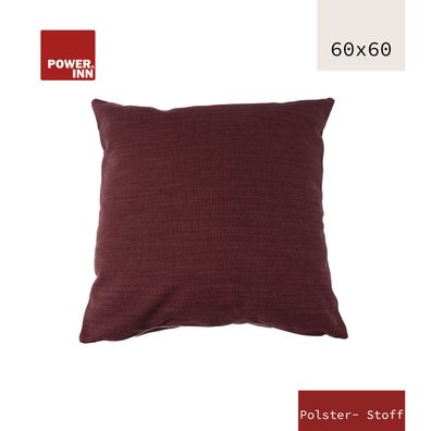 POWER INN Kissenbezug | 60x60cm | Aubergine | Polsterstoff | Waschbar