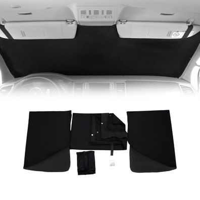 Frontscheibe Gardinen Maß Vorhänge für Renault Trafic 2001-2014 Schwarz 3tlg