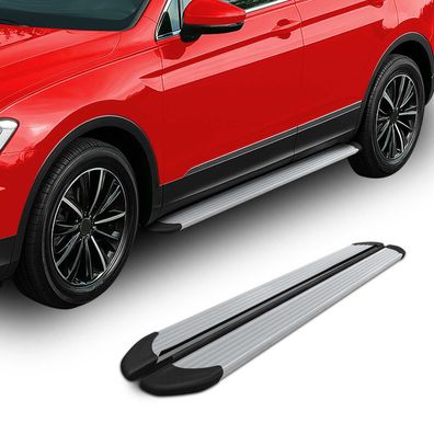 Seitenschweller Trittbretter Schweller für VW Tiguan 2016-2025 Aluminium Silber