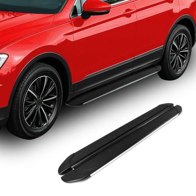 Trittbretter Seitenschweller für Kia Niro 2017-2025 Aluminium Schwarz Silber 2x