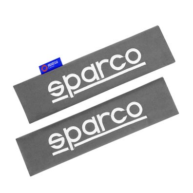 SPARCO Gurtschoner Gurtpolster Sicherheitsgurt Gurtschutz Autogurt Grau 2x