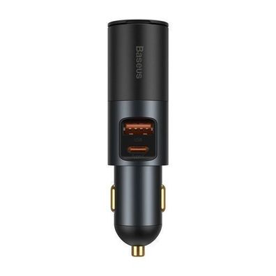 Baseus 120W USB/USB-C Auto-Schnellladegeraet, Grau (Modell CCBT-C0G)