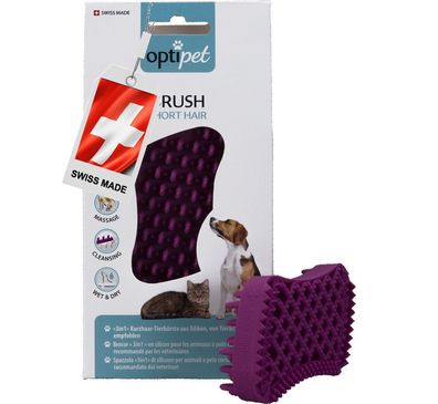 OptiPet 3in1 Tierbürste für Hunde & Katzen Kurzhaar Katzenbürste Hundebürste