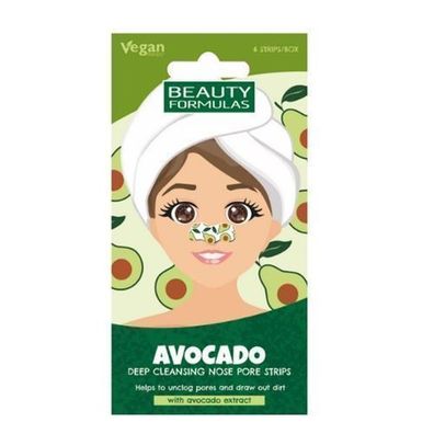 Beauty Formulas Porenreinigende Avocado-Nasenpflaster, 6er-Pack