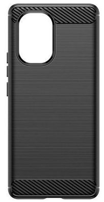 Realme 10 Pro+ Huelle aus flexiblem Silikon mit Carbon Design - Schwarz