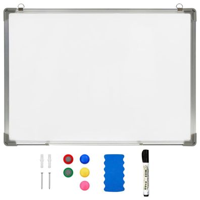 vidaXL Magnetisches Whiteboard Weiß 90 x 60 cm Stahl