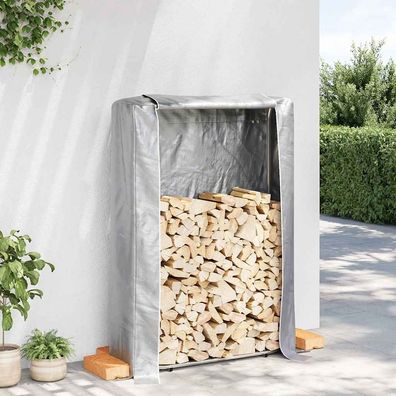 vidaXL Brennholzregal mit Regenschutz 100x25x150 cm Verzinkter Stahl