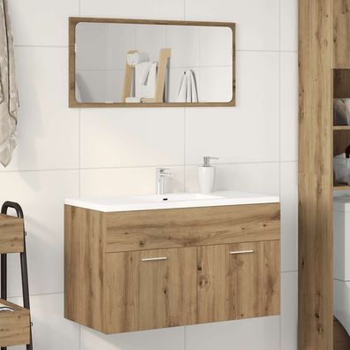 vidaXL Waschbeckenunterschrank Artisan-Eiche 80x38,5x46 Holzwerkstoff