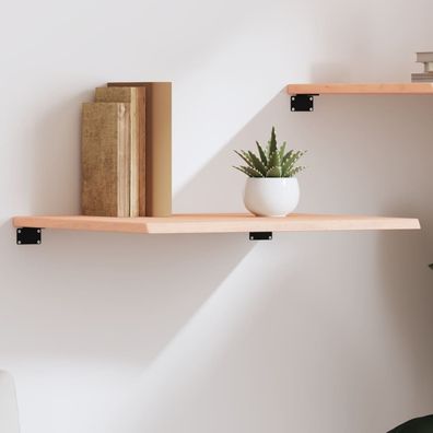 vidaXL Wandregal 60x60x2 cm Massivholz Eiche Unbehandelt