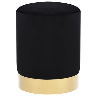 vidaXL Hocker Schwarz und Golden Samt 28 x 36 cm