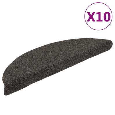 vidaXL Selbstklebende Treppenmatten 10 Stk. Anthrazit 56x17x3 cm