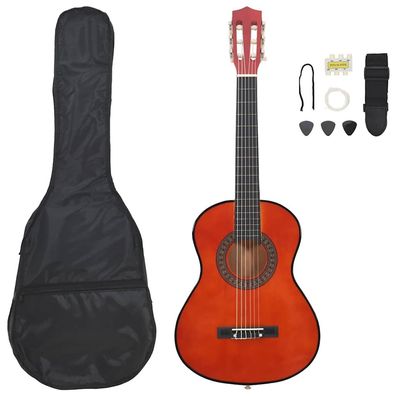 vidaXL 8-tlg. Klassische Gitarre Set für Anfänger 1/2 34"