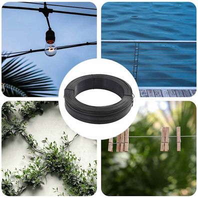 vidaXL Zaun-Bindedraht 250 m 1,4/2 mm Stahl Anthrazit