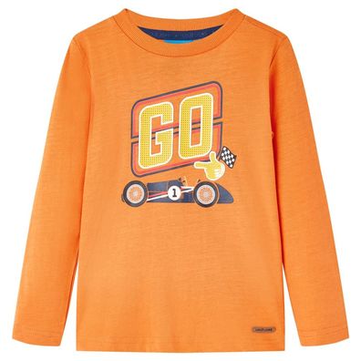 Kinder-Langarmshirt Dunkelorange 92