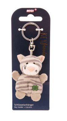 NICI 62071, Schlüsselanhänger Katze mit Kleeblatt