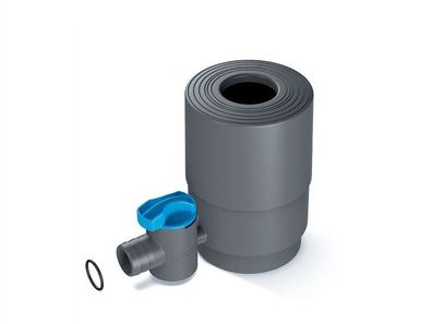 Regensammler mit Hahn Farbe Stahl und Braun