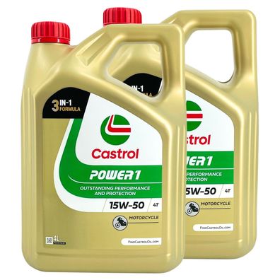 Castrol Power 1 4T 15W-50 2x4 Liter