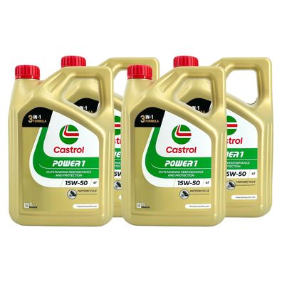 Castrol Power 1 4T 15W-50 4x4 Liter