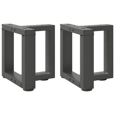 vidaXL Couchtischbeine T-Form 2 Stk. Anthrazit 30x25x(30-31) cm Stahl