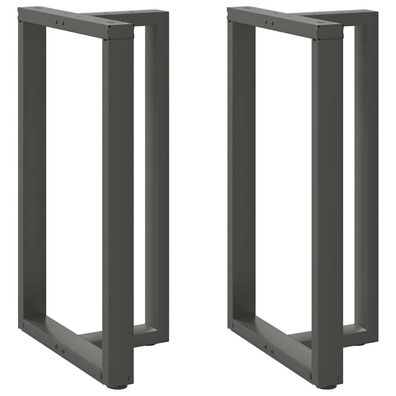 vidaXL Bartischbeine T-Form 2 Stk. Anthrazit 60x35x(100-101) cm Stahl