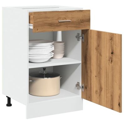 vidaXL Schubunterschrank Lyon Artisan-Eiche 50x46x81,5 cm Holzwerkstoff