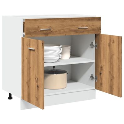vidaXL Schubunterschrank Lyon Artisan-Eiche 80x46x81,5 cm Holzwerkstoff