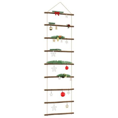 vidaXL Wanddekoration in Leiterform 50x150 cm Natürlicher Zweig