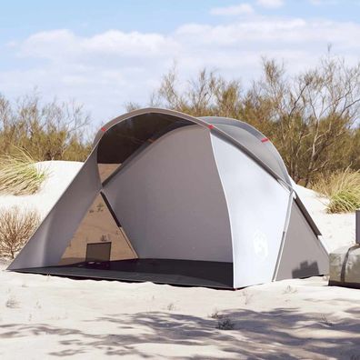 vidaXL Strandzelt 2 Personen Grau Pop-Up Wasserdicht