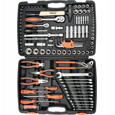 Coffret à outils de 122 pièces, boîte à outils, mallette à outils 1/4 1/2 pouce