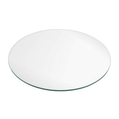 Glasplatte TERRY 50cm Rund Gehärtetes Glas Scheibe Kaminplatte Bodenplatte