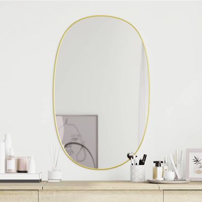 vidaXL Wandspiegel Golden 80x50 cm