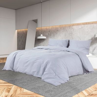 vidaXL Bettwäsche-Set Grau 200x220 cm Baumwolle
