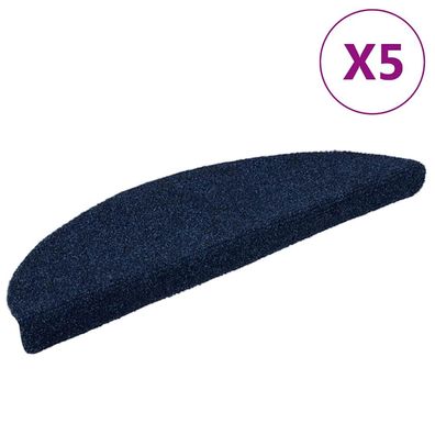 vidaXL Selbstklebende Treppenmatten 5 Stk. Marineblau 56x17x3 cm