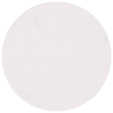vidaXL Tischplatte Weiß Ø60x2,5 cm Massivholz Kiefer