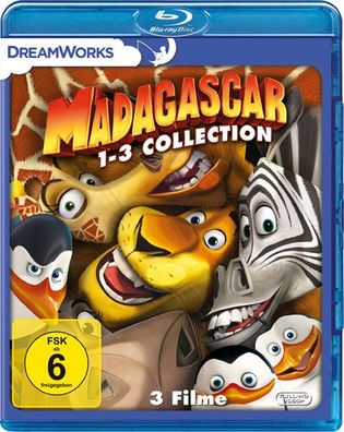 Madagascar 1-3 Collection (BR) 3Disc Dreamworks - Universal Pi
