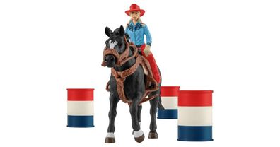Schleich Farm World Barrel Racing mit Cowgirl, Spielfigur - Sc