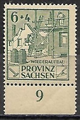 Alliierte Besetzung sowjet. Zone Provinz Sachsen postfrisch Michel-Nummer 87A