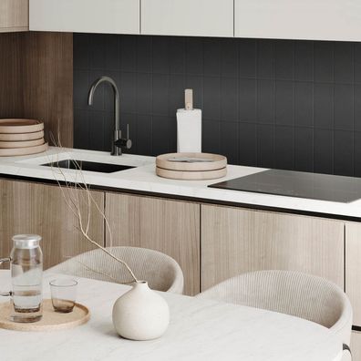 Schwarz Wandpaneele Selbstklebend Tulup - Rechteckmuster geometrisch