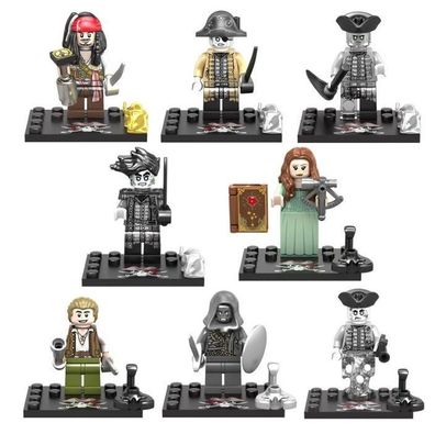 8 teile/satz Film Piraten Serie Charakter Minifiguren Montieren Bausteine V