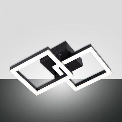 Fabas Luce 3394-28-101 LED Wandleuchte Bard 29x29cm Schwarz 3000K dimmbar