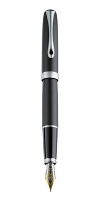 Diplomat Füllfederhalter Excellence A2 lapis schwarz matt chrom 14 kt, Feder