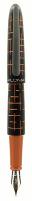 Diplomat Füllfederhalter Elox Matrix Ring black/ orange Feder