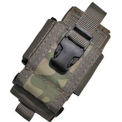 MFH Handyhalter "MOLLE" operation camo verstellbar Polyester, längs und quer tragbar
