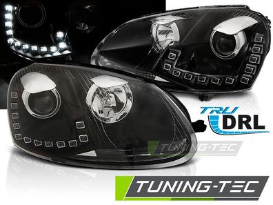 Scheinwerfer passend für VW Golf 5 10.03-09 Led Drl Schwarz